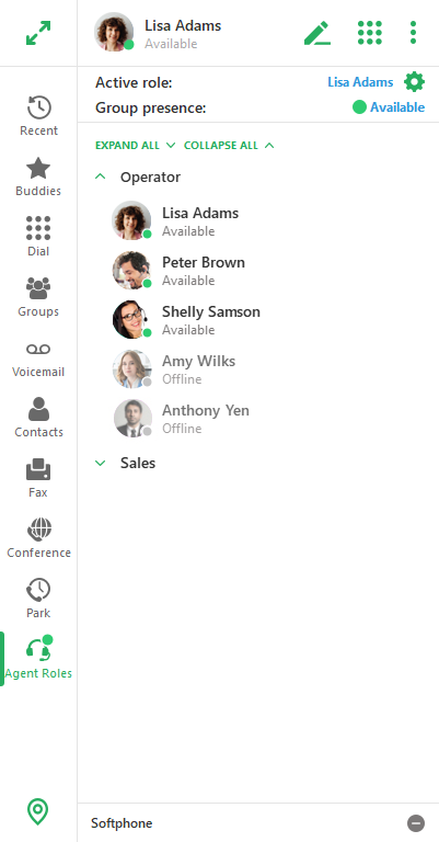 Agent roles and Call groups