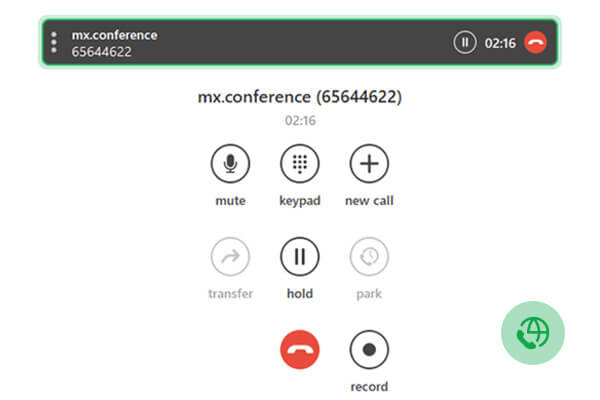 Screenshot of Zultys Conference Calling