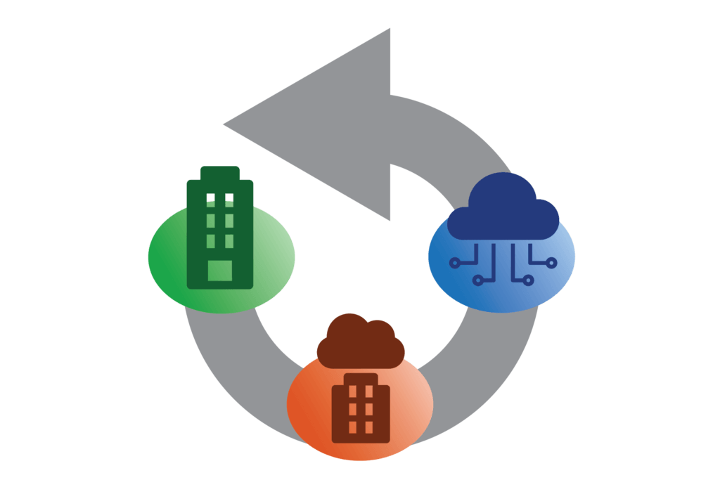 The three models of the MX Series of IP phone systems