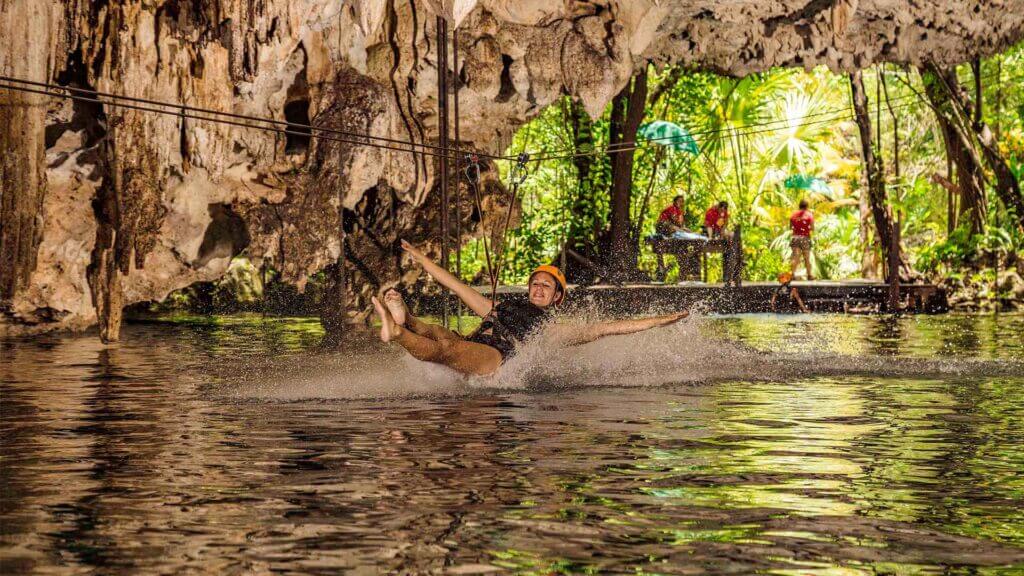 Person gliding on water