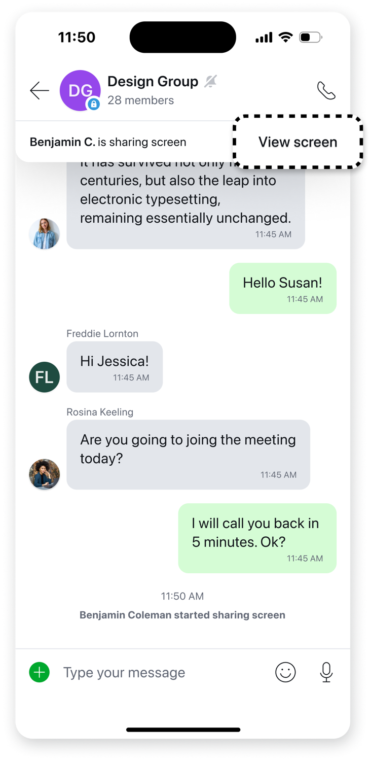 Mobile ZAC 2.2 - view screen
